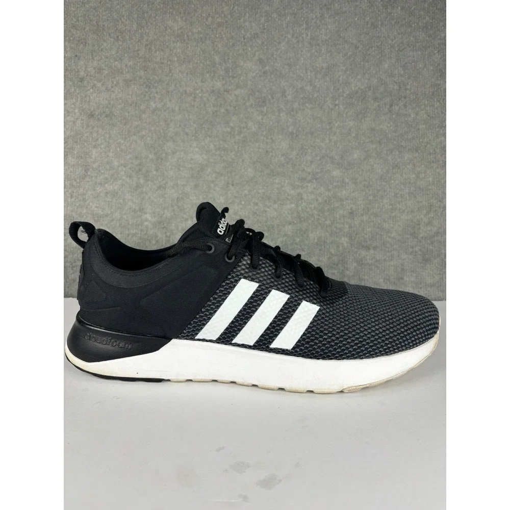 Adidas Cloudfoam Super Racer Sneaker BB9763 Size 13 Black White Mens